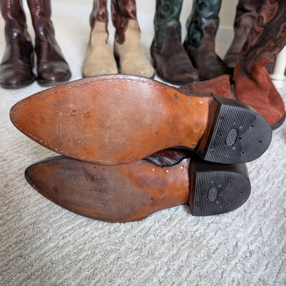 Justin Boots Men's Distressed Brown Western Boots - Picture 10 of 13